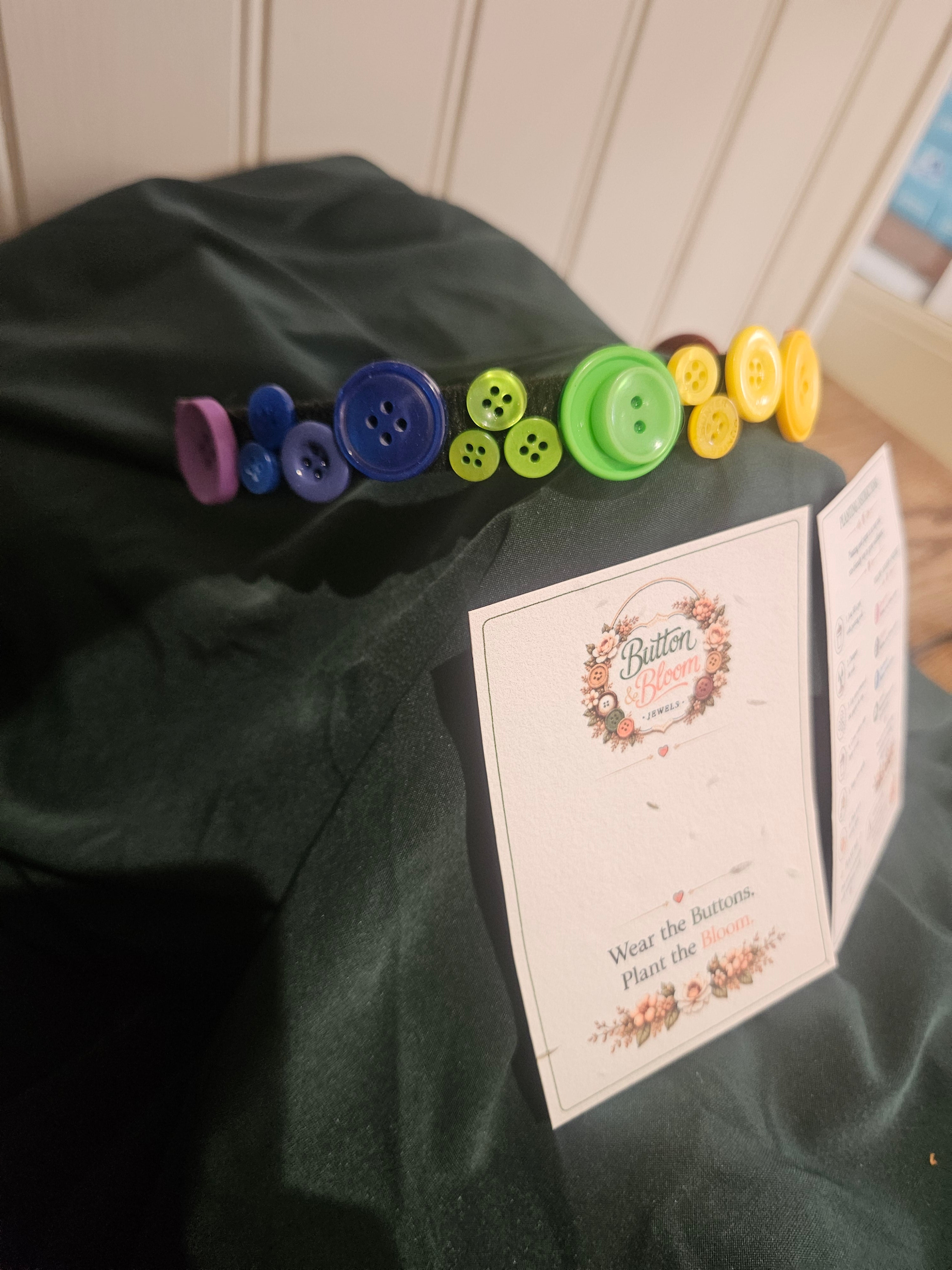 Rainbow/ Pride recycled button headband