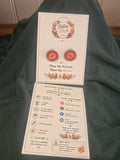 One of a kind red and orange double stacked button clip on earrings