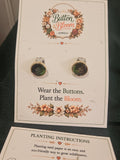 One of a kind Marble effect button clip-on earrings