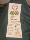 One of a kind triple button stacked set of stud earrings. Red and Green.