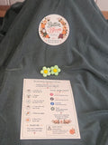 Green Daisy button clip on earring set